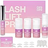 Curacoro Lash Lift Kit - All-in-One Eyelash Perm Kit | Semi-Permanent Lash Curling, Nourishing Collagen, Hygiene Safe &amp; Easy to Clean Professional Use