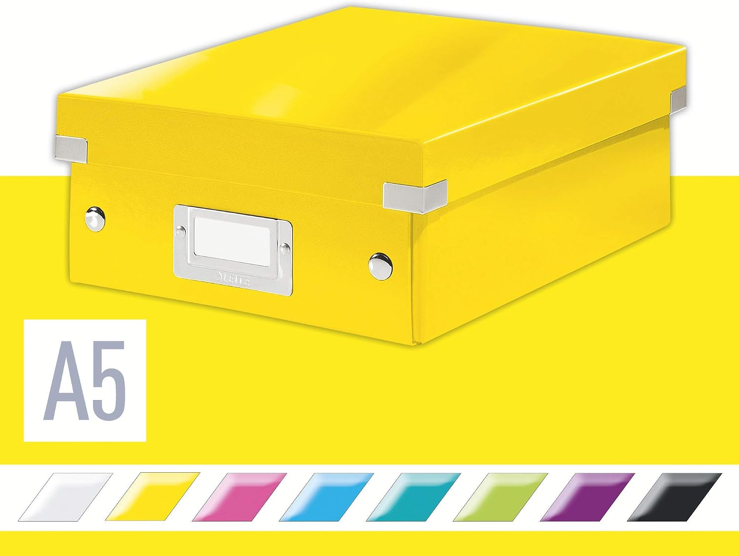 Leitz Organiser Box, Click and Store Range 60570016 - Small, Yellow
