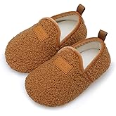 L-RUN Toddler Boys Girls House Slippers Indoor Home Shoes Warm Slipper Socks for Kids Baby Soft Winter Warm Walking Shoes