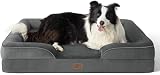 Bedsure Large Dog Sofa Bed Orthopedic Support 89x63x16cm Dark Grey