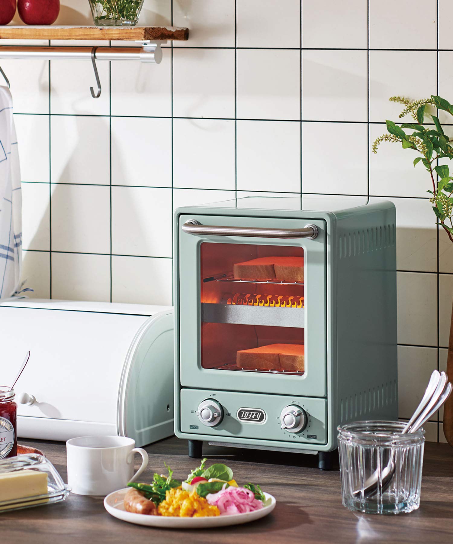 Mua Toffy K-TS4-PA Countertop Toaster Oven K-TS4 (Pale Aqua) Vertical