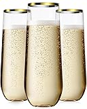 Maaacute 48 Pcak Champagne Flutes Plastic, 9 Oz