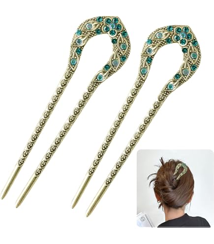 81stgeneration Épingle à cheveux incurvée en bois naturel pour femme Marron