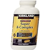 KIRKLAND SIGNATURE One Per Day Super B-Complex with Electrolytes,Tablet, 1000 Count (Pack of 2)