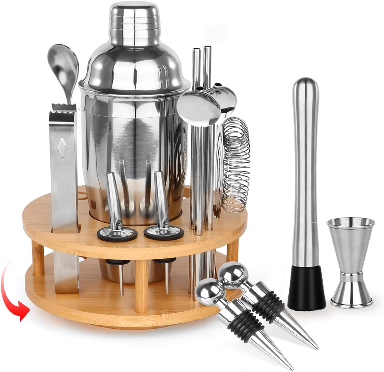 Bartender Kit 24oz Bar Shaker Gift Set 17 Piece with