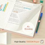 Smarpau A5 Hardcover Notebook 320 Pages 100gsm Pink Leather Journal view 4