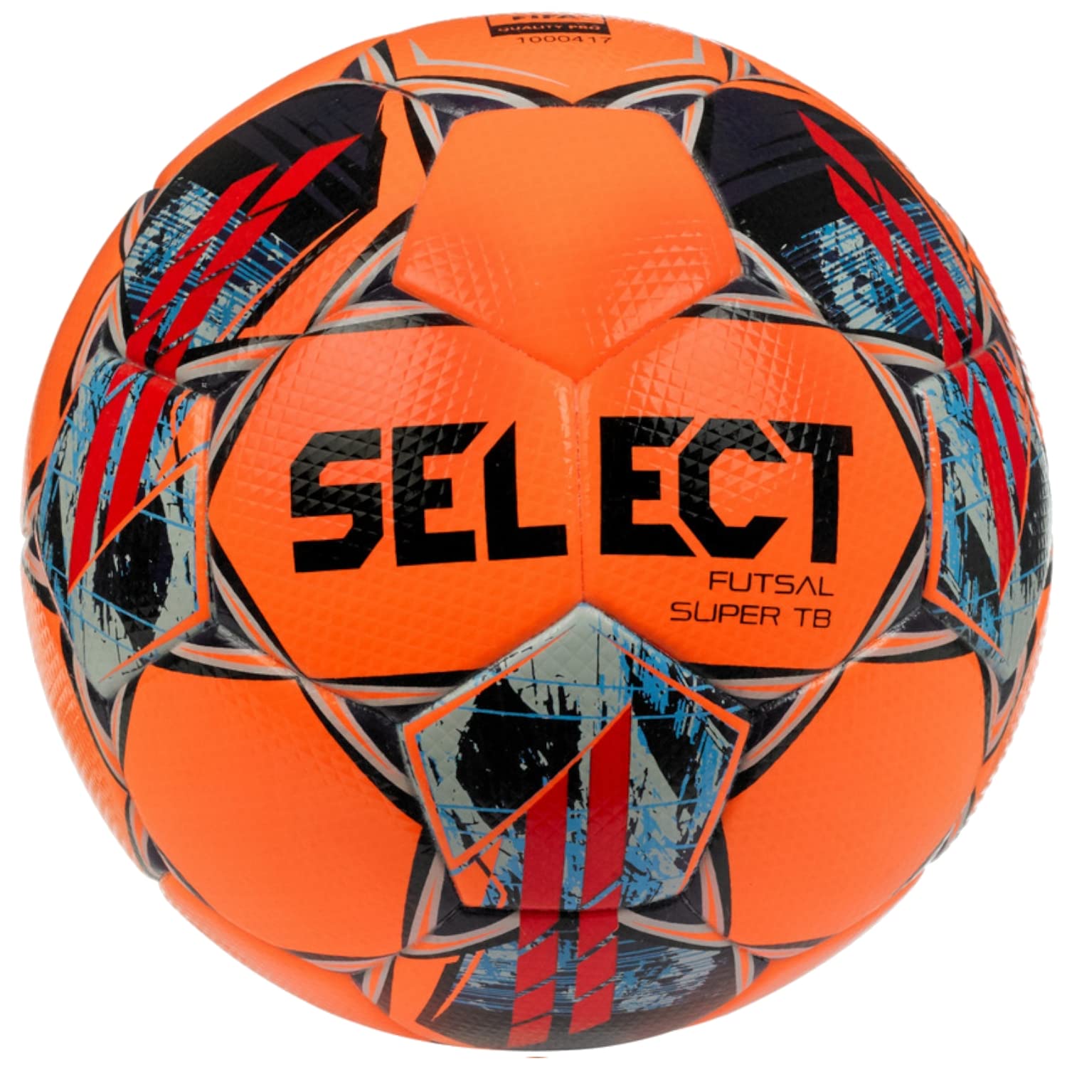 Select Futsal Super TB V22 Ball Futsal Super ORG-BLK, Unisex Footballs, Orange, 4 EU
