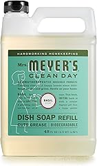 Mrs. Meyer's Liquid Dish Soap Refill, Biodegradable Formula, Basil, 48 fl. oz