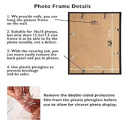 JCJMY 16x18 Picture Frame Black for Poster Photo