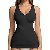 ONEW Compression Tank Tops for Women Shapewear Tummy Control Seamless Body shaper Deep V Neck Camisole Tops