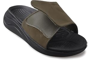 Vogana Diabetic Sandals for Men with Adjustable Width Walking Orthopedic for Swollen Feet | Foot Pain Relief