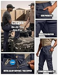 CQR Men's Military Cargo Pants, Water Resistant