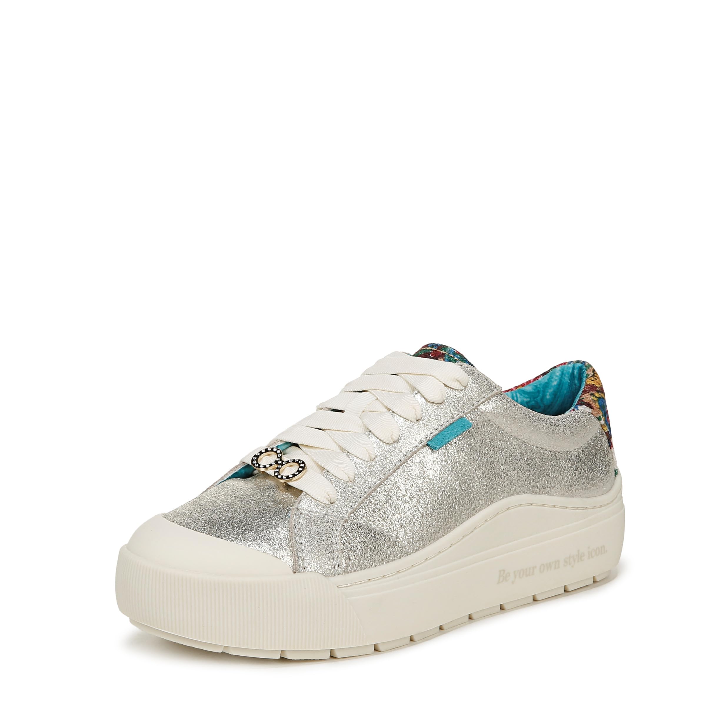 Dr. Scholl’s x Iris Apfel Womens Time Off Sneaker Champagne Leather 9 M