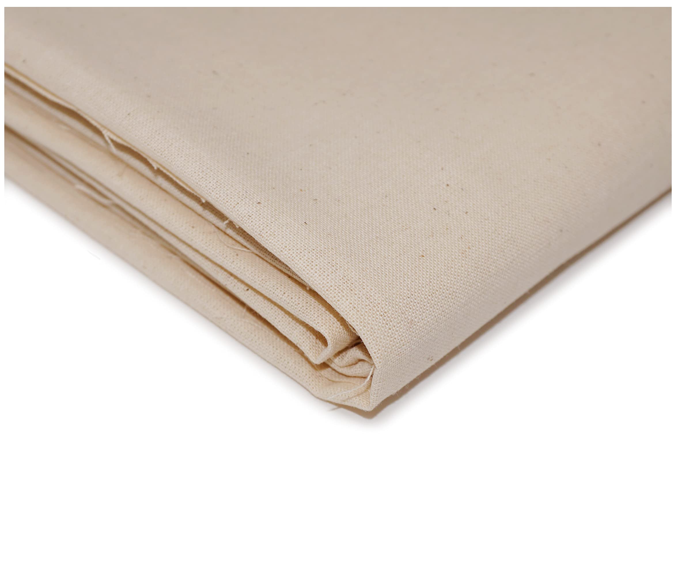 100% Cotton Plain Dyed Fabric Dress Craft Material 60” Wide (200cm x 150cm / 79" x 60", Natural)