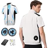 YMTHE Cooling Vest for Men Women with 2 Fans, Cooling Jacket with 30000mAh Battery Pack for Outdoor Activities
