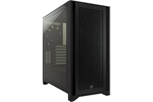 CORSAIR 4000D AIRFLOW Tempered Glass Mid-Tower ATX Case - High-Airflow - Cable Management System - Spacious Interior - Two Included 120 mm Fans - Black