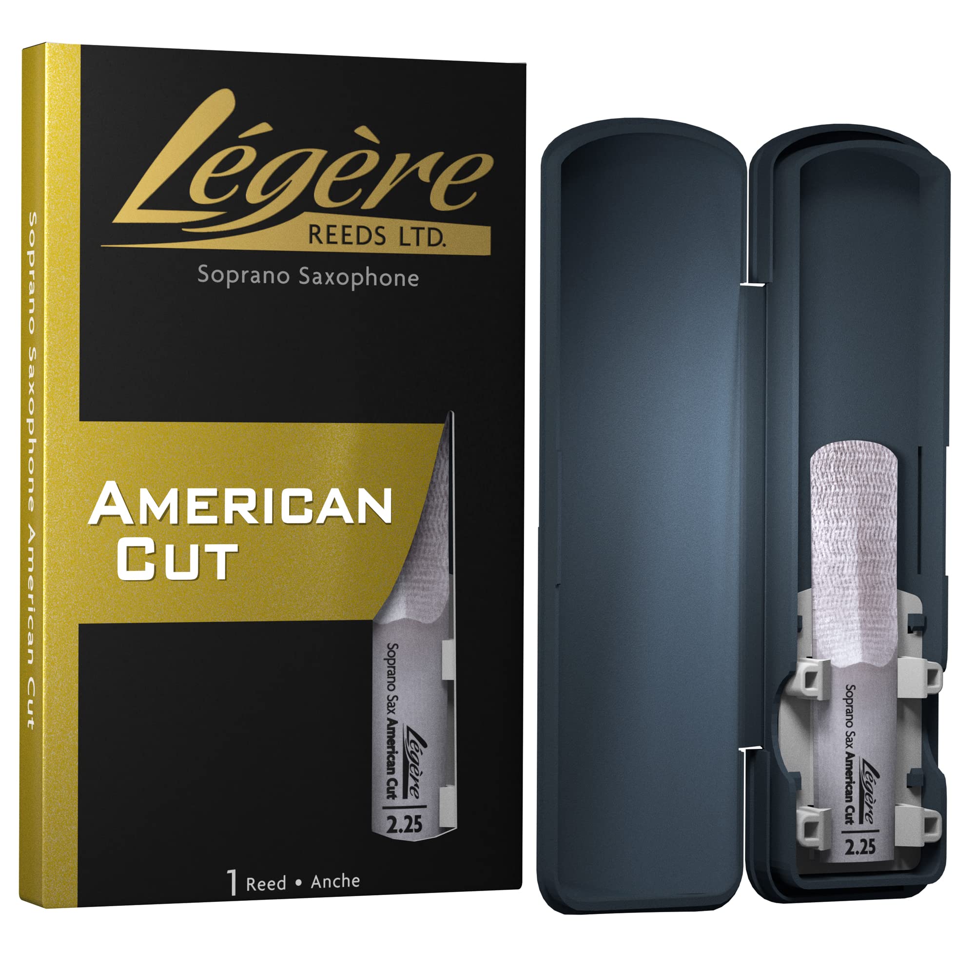 Légère Reeds - Soprano Saxophone Reed, American Cut, Strength 2.25 (SSA2.25) - Premium Synthetic Woodwind Reed