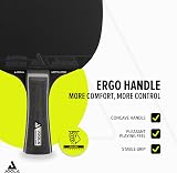 JOOLA Black Duo Pro Table Tennis Set – 2 Match Pro Bats, 3 Balls & Case view 4