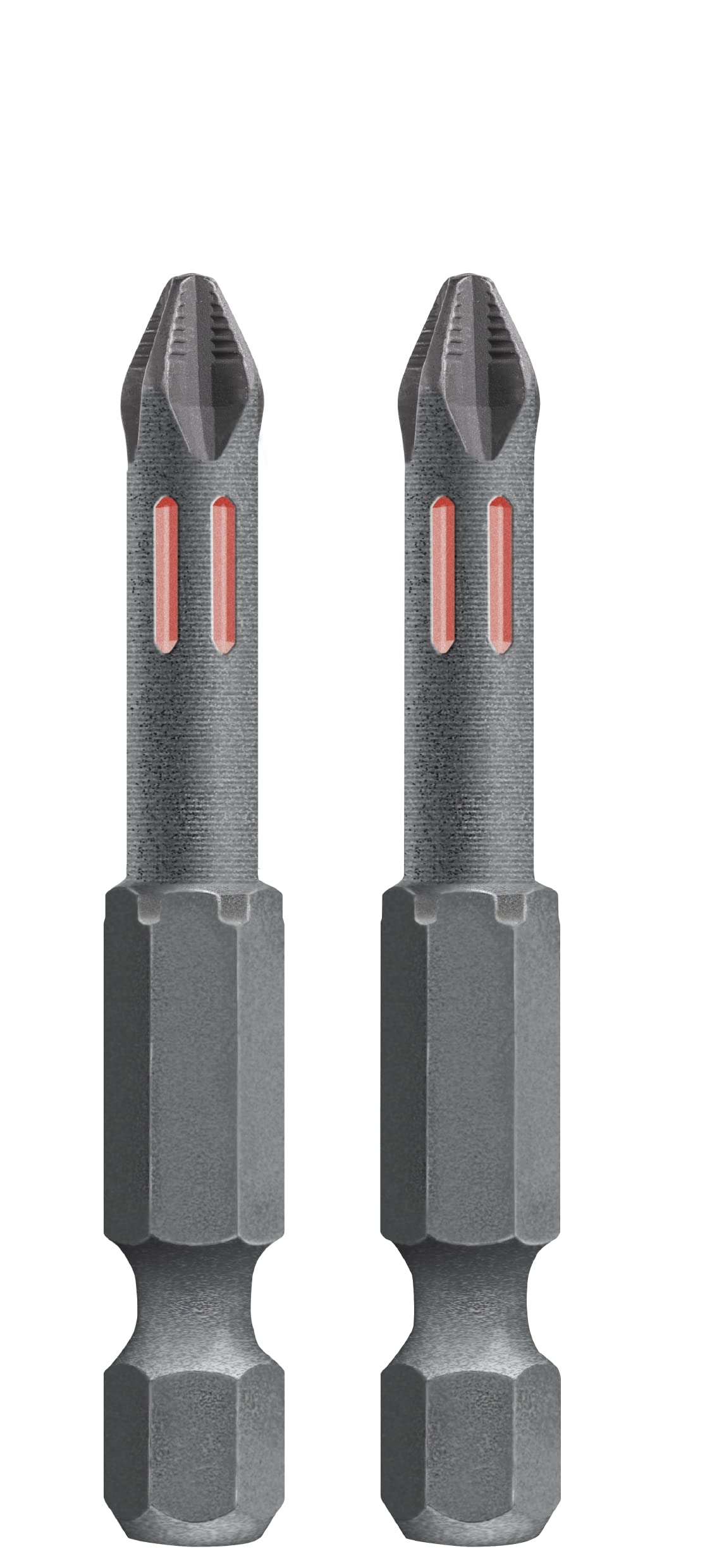 kwb 2 x 50mm PH1 Torsion Bits, TQ 60 Steel, Mega Grip Ribs, ISO 1173 Drive C6.3 — image 1