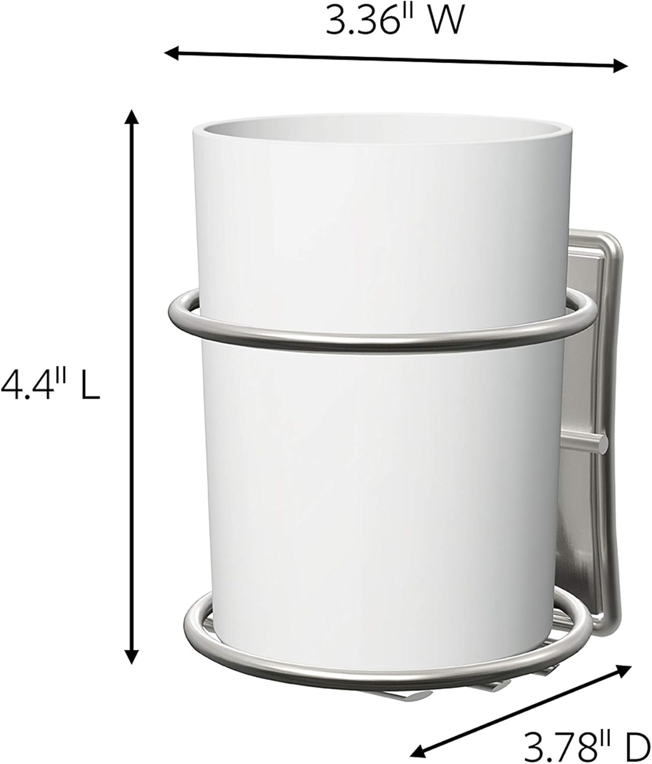 Command Accessory Organizer, Satin Nickel, 1-Organizer, 4-Water-Resistant Strips, Organize Damage-Free: Home Improvement