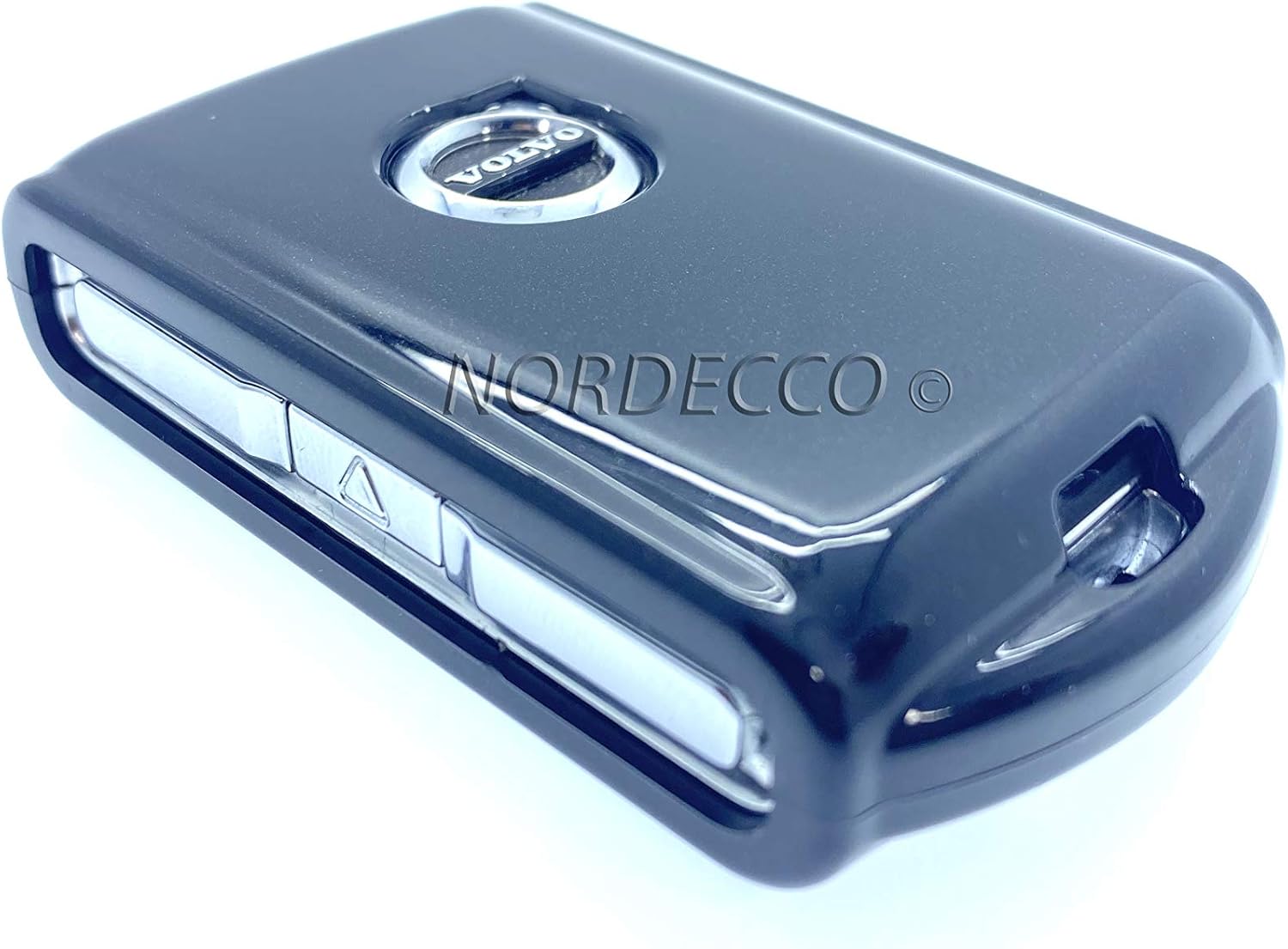 Nordecco High-Grade Metallic ABS Plastic 2 Piece Protective Case Compatible With VOLVO 4 Button Smart Keyless Fob Remote XC90 Fits Models 2018-20 XC40 XC60 XC90 V60 V90 S90 Hybrid (Black) - Image 5