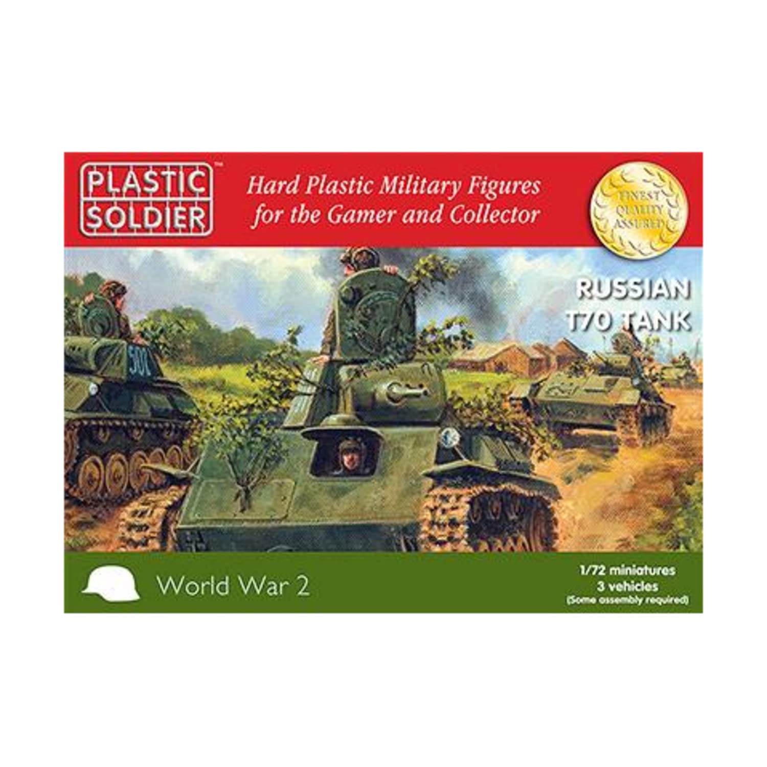 Plastic Soldier Company Russian T70 Tank (x 3) - 1:72 Plastic Kit