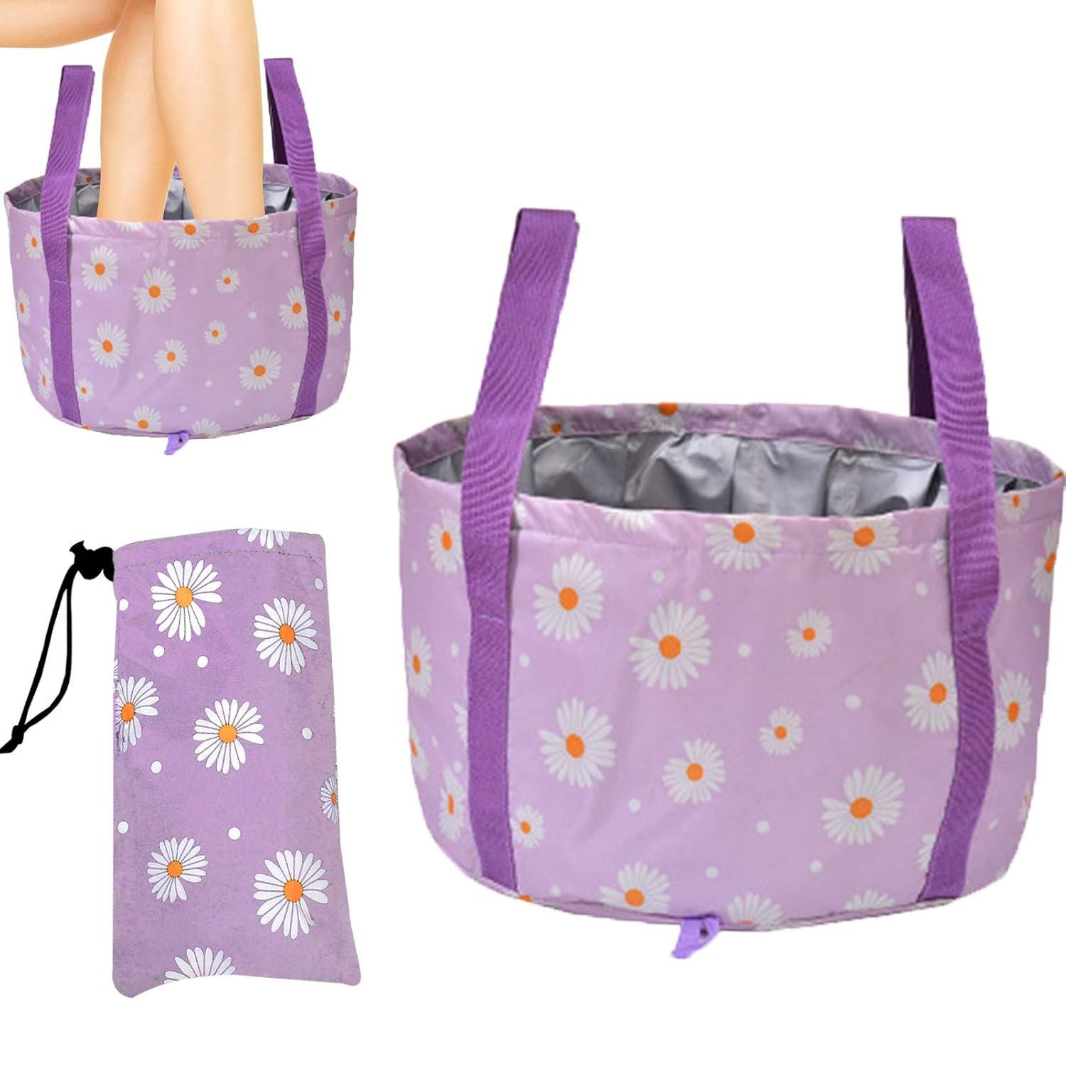 Collapsible Foot Basin - Portable Foot Bath Tubs Soaking Feet Home Pedicure Foot Spa: Beauty