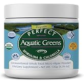 Perfect Supplements Aquatic Greens Powder | Organic Spirulina and Chlorella Blend | Vegan Superfood | Non-GMO | 135g