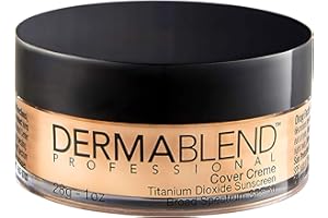 Dermablend Cover Crème Full Coverage Foundation Makeup, Hydrating Cream Concealer for Dark Circles and Blemishes, Maximum Coverage with Mineral Sunscreen SPF 30, 1 OZ