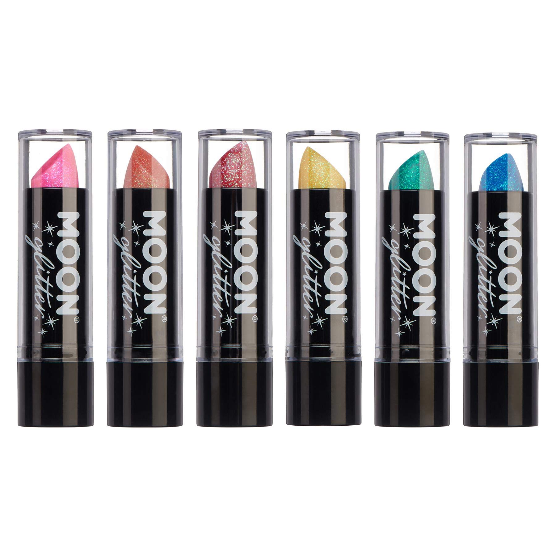 Iridescent Glitter Lipstick by Moon Glitter - 5g (Set of 6)