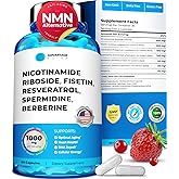 AdvantageNutra Liposomal Nicotinamide Riboside NR Supplement Resveratrol NAD : Nicotinamide 500mg w/Fisetin, Resveratrol Powder Spermidine Berberine NAD Resveratrol Supplement 500 mg - 60 caps 1 Pack