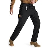 Libin Men's Work Pants Hiking Cargo Pants Water Resistant Stretch Tactical Outdoor Trousers with 9 Pockets