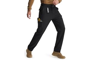 Libin Men's Work Pants Tactical Cargo Pants Water Resistant Stretch Ripstop Hiking Outdoor with 9 Pockets