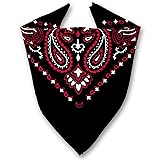 The Peacock Crew Black and Red Bandana for men and