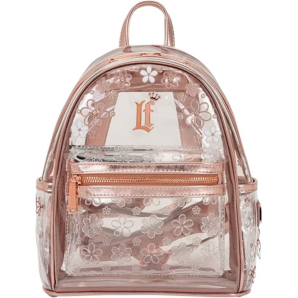 Amazon.com: Loungefly Cream & Red Floral Mid-Size Backpack  display picture 3