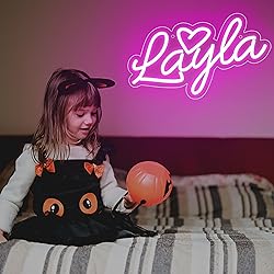 ATTNEON Layla Name Neon Sign for Wall Decor,LED