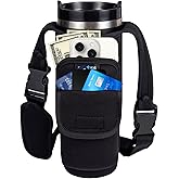 GIMHAI HOME Magnetic Gym Bags for Men & Women – Magnetic Bag Water Bottle Sling Bag for Stanley Cups | Water Bottle Holder with Card Pockets, AirPod Case for Fitness, Hiking, Workouts (Black)