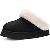 LazyStep Women's Moody Fuzzy Platform House Slippers