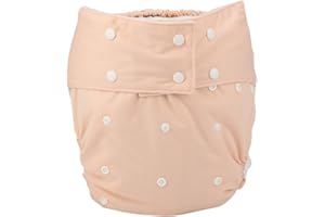 Sigzagor Teen Adult Cloth Diaper Nappy Reusable Washable for Disability Incontinence Women (Beige)