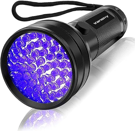 Vansky® 51 LED Blacklight UV Linterna Pet orina y Mancha Detector Perro/Gato Quitamanchas, Encontrar Manchas secas en alfombras, alfombras, Piso. 3 x ...