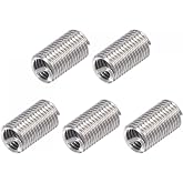 uxcell Wire Thread Inserts 5/16-18 UNC 3.0D 304 Stainless Steel Helical Type Coiled Wire Screw Repair Threaded Sleeve Steel Sheath 5pcs