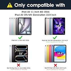 DTTO for iPad Air 11 Inch Case M2 2024, iPad Air