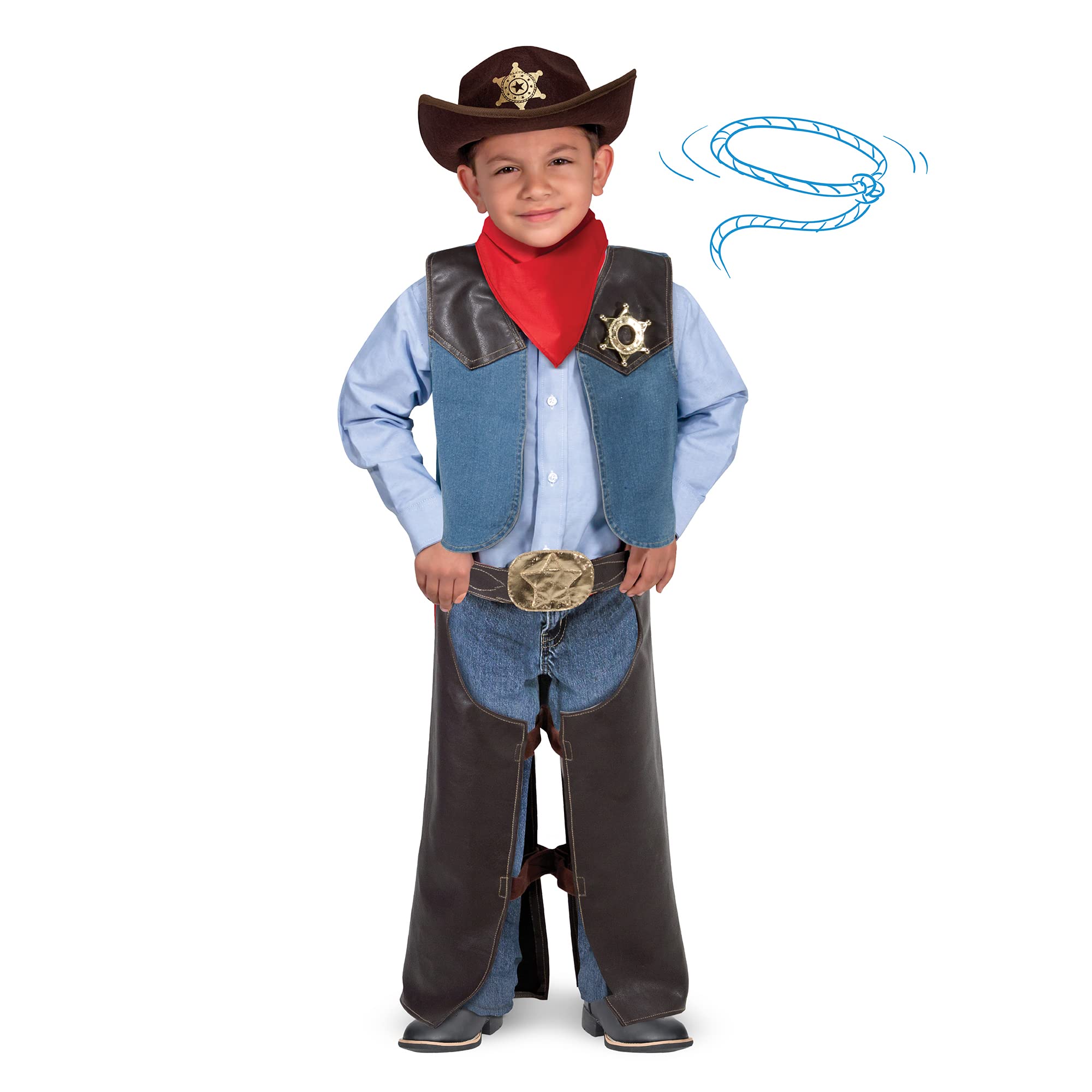 Mua Melissa & Doug Cowboy Role Play Costume Set (5 pcs) - Includes Faux ...