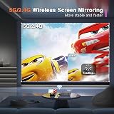 VOPLLS Mini Projector 1080P WiFi Bluetooth 15000L Portable Outdoor Home Theater view 2