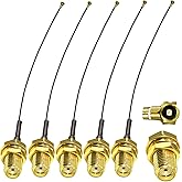 TUOLNK 5pc 6in SMA/IPX Cable - Female Jack to MHF4 RF Pigtail WiFi Antenna Extension - 0.81mm SMA/IPX Coaxial Cable
