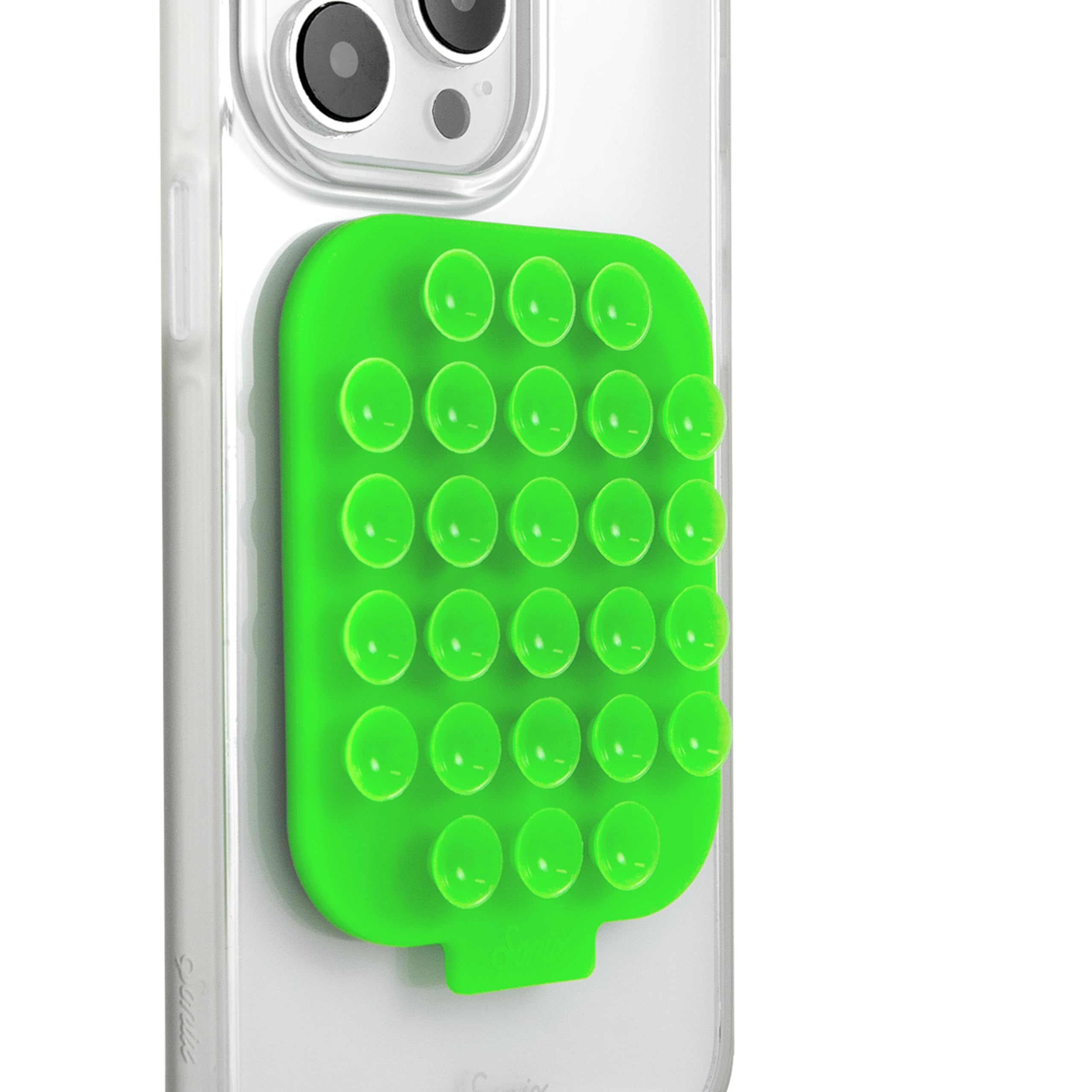 Photo 1 of Sonix | Magnetic Silicone Suction Cup Phone Mount for iPhone | Compatible with MagSafe | Bright Fluorescent Green | Neon Green
