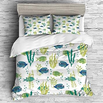 Amazon Com Full Size Cute 3 Piece Duvet Cover Sets Bedding Set