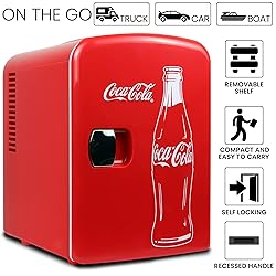 Coca-Cola Classic Coke Bottle 4L Mini Fridge w/ 12V