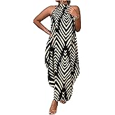 BEAUDRM Women's Plus Size Cocktail Dress Summer Spring Wedding Guest Dress Formal Flowy Boho Maxi Sundress