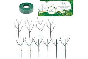 YHTPOUQE 10 Pack Stackable Monstera Plant Support, Garden Stakes for Climing Plants Stem Support, Durable Plant Accessories for Indoor Outdoor Potted Plants, Pothos, Vine, Flower Use